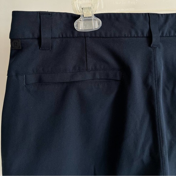lululemon athletica Navy Blue Men's Flat Front Shorts - Picture 3 of 7